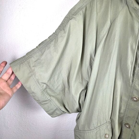 Women's LOFT Light Green Hooded Cotton Lightweight Jacket Size XL - Picture 6 of 11